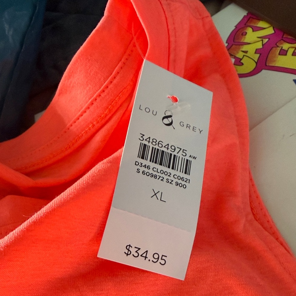 24 HR FLASH SALE Lou & Grey Bright Orange Tank-XL